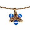 Verguld RVS Verstelbaar Jasseron-Ketting met Blauwe Ster Hanger Dames