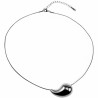 45cm Ketting Dames RVS Slangenketting met Druppelvormige Hanger