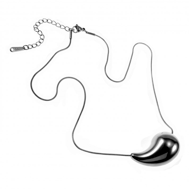 45cm Ketting Dames RVS Slangenketting met Druppelvormige Hanger 45cm Ketting Dames RVS Slangenketting met Druppelvormige Hanger