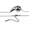45cm Ketting Dames RVS Slangenketting met Druppelvormige Hanger