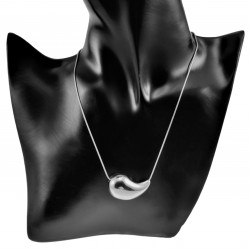 45cm Ketting Dames RVS Slangenketting met Druppelvormige Hanger