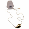 45cm Dames Goudkleurig RVS Slangenketting met Druppelvormige Hanger