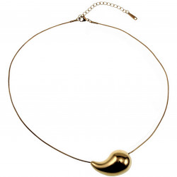 45cm Dames Goudkleurig RVS Slangenketting met Druppelvormige Hanger