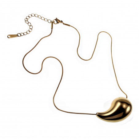 45cm Dames Goudkleurig RVS Slangenketting met Druppelvormige Hanger