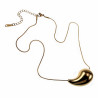 45cm Dames Goudkleurig RVS Slangenketting met Druppelvormige Hanger
