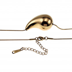 45cm Dames Goudkleurig RVS Slangenketting met Druppelvormige Hanger