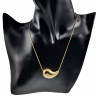 45cm Dames Goudkleurig RVS Slangenketting met Druppelvormige Hanger