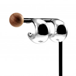 Oorbellen Dames - Druppelvormige Oorringen - Zilverkleurig RVS - Grote Drop Earrings - Druppel Oorknopjes