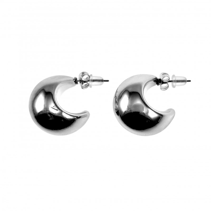 Oorbellen Dames - Druppelvormige Oorringen - Zilverkleurig RVS - Grote Drop Earrings - Druppel Oorknopjes