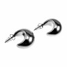 Oorbellen Dames - Druppelvormige Oorringen - Zilverkleurig RVS - Grote Drop Earrings - Druppel Oorknopjes