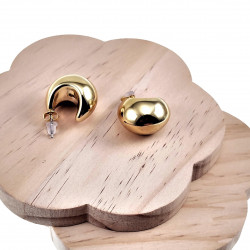 Druppelvormige Oorringen - Goudkleurig RVS - Grote Drop Earrings