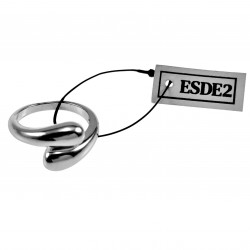Drop Ring Dames - One-Size 18 tot 19 - Gepolijst RVS Verstelbare Ring