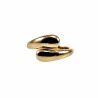 Drop Ring Dames One-Size - Gepolijst Goudkleurig RVS Verstelbare Ring