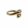 Drop Ring Dames One-Size - Gepolijst Goudkleurig RVS Verstelbare Ring