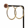 ∅40mm Oorbellen Dames - Verguld RVS - Semi-platte Oorringen
