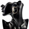 ∅40mm Oorbellen Dames - Verguld RVS - Semi-platte Oorringen
