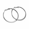 ∅40mm Oorbellen Dames Gepolijst Zilverkleur RVS Semi-platte Oorringen