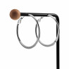 ∅40mm Oorbellen Dames Gepolijst Zilverkleur RVS Semi-platte Oorringen