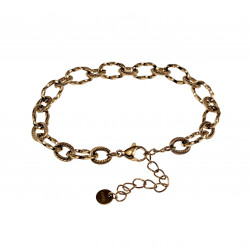 Armband Dames - RVS Gold Plated - Ovale Schakelarmband - Verstelbaar