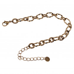 Armband Dames - RVS Gold Plated - Ovale Schakelarmband - Verstelbaar
