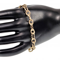 Armband Dames - RVS Gold Plated - Ovale Schakelarmband - Verstelbaar