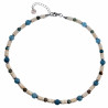 RVS - Witte Granaat Abacos Stenen Ketting Unisex - Verstelbaar 45-50cm