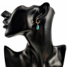 Verguld RVS - ∅14mm Oorringen met Druppel Turquoise Hangertjes Dames