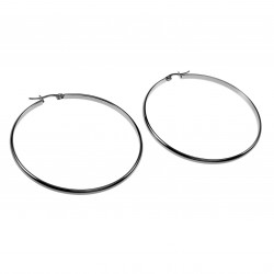 ∅60mm x 3mm Oorringen Dames - Gepolijst RVS - Oorbellen