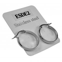 ∅20mm x 3mm Oorringen Dames - Gepolijst RVS - Oorbellen