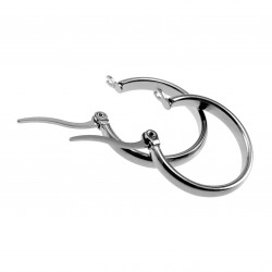 ∅20mm x 3mm Oorringen Dames - Gepolijst RVS - Oorbellen