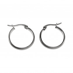∅20mm x 3mm Oorringen Dames - Gepolijst RVS - Oorbellen