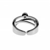 Ring Dames - Gepolijst RVS - Brede Ring - Doorkruist Desing