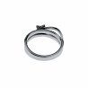 Ring Dames - Gepolijst RVS - Ring met Ster en Glimmende Zirkonia Steentjes - Brede Ring