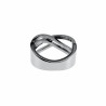 Ring Dames - Gepolijst RVS - Brede Ring met Zirkonias Steentjes