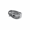 Ring Dames - Gepolijst RVS - Brede Ring met Zirkonias Steentjes