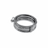 Ring Dames - Gepolijst RVS - Brede Ring met Zirkonias Steentjes - Twee-in-één-Designring