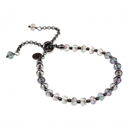 RVS Armband met Schitterende Oostenrijkse Kristallen - Schuifsluiting