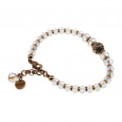 Goudkleurige RVS - Armband met Schitterende Oostenrijkse Kristallen