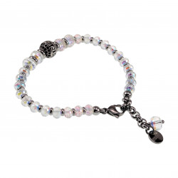 16cm tot 20cm Armband Dames - Zilverkleurige RVS - Armband met Schitterende Oostenrijkse Kristallen - Verstelbaar