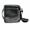 Unisex Tas - Schoudertas - Zwarte Imitatieleer - Dames - Heren Tasje - Crossbodytas