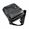 Unisex Tas - Schoudertas - Zwarte Imitatieleer - Dames - Heren Tasje - Crossbodytas