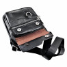 Unisex Tas - Schoudertas - Zwarte Imitatieleer - Dames - Heren Tasje - Crossbodytas