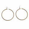 ∅60 mm Oorringen Dames - Verguld RVS - Goudkleurig - Gedraaide Oorbellen