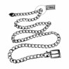 Riem Dames - Metalen Taille Kettingriem 103cm - Zilverkleurige Riem - Cubaanse-Design Riem