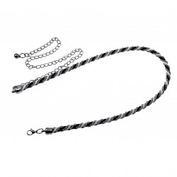 Dames - Bicolor - Metalen - Verstelbaar tot 121 cm Ronde Gedraaid Riem