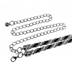 Dames - Bicolor - Metalen - Verstelbaar tot 121 cm Ronde Gedraaid Riem