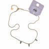 Verguld RVS Slangenketting met Drie Groenen Stenen Hanger Verstelbaar