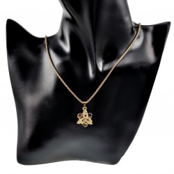 55cm Verguld RVS Verstelbaar Jasseron-Ketting met Tijgeroog Sterhanger