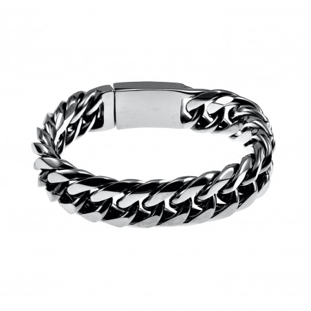 20cm - 20mm Armband Heren - Gepolijst RVS - Gourmet Schakelsarmband