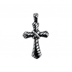 39cm x 22mm Kruis Hanger Unisex - Gepolist Zilverkleurig RVS - Kruishanger Dames - Heren